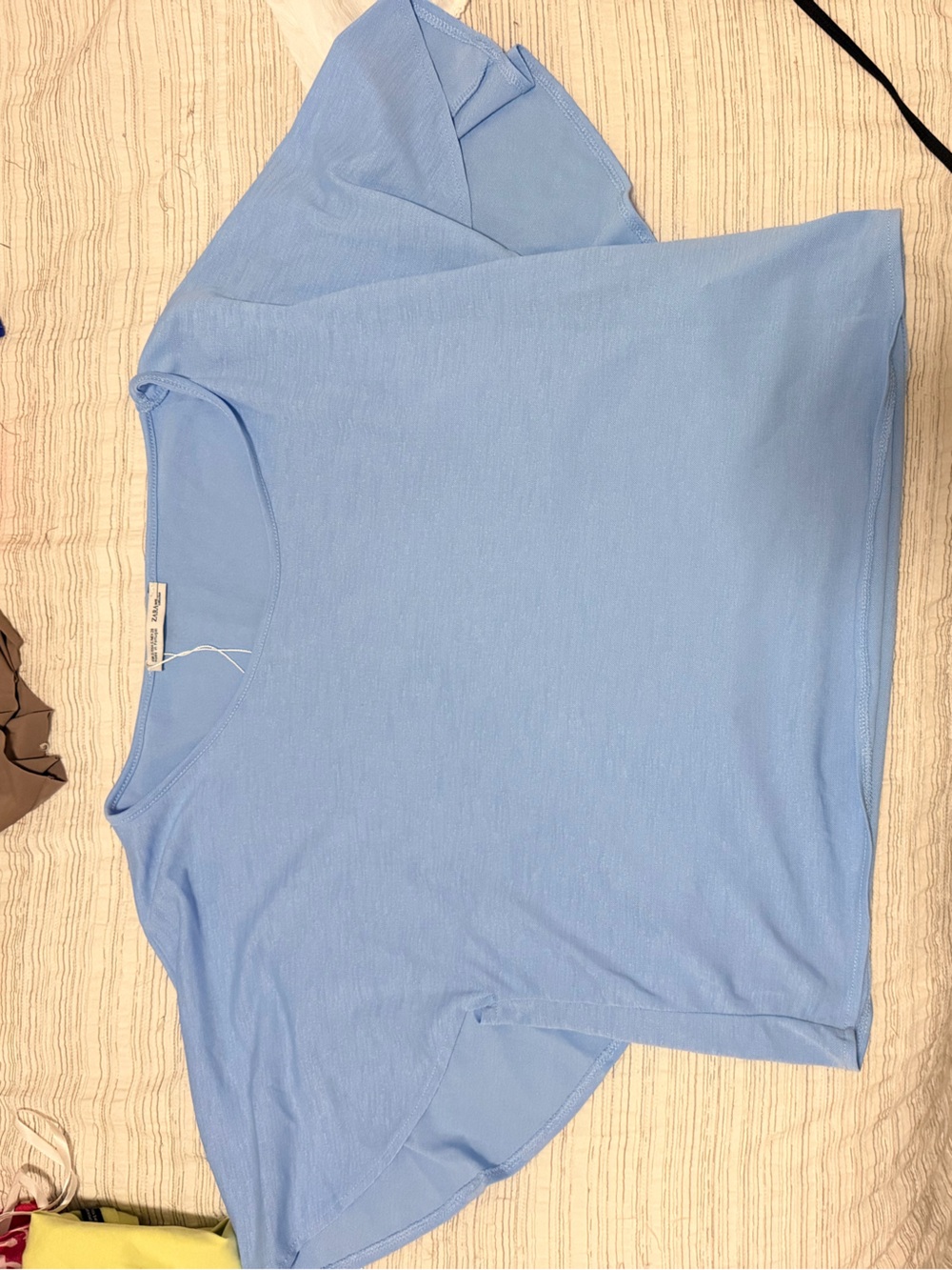 Zara Light Blue Crop Top